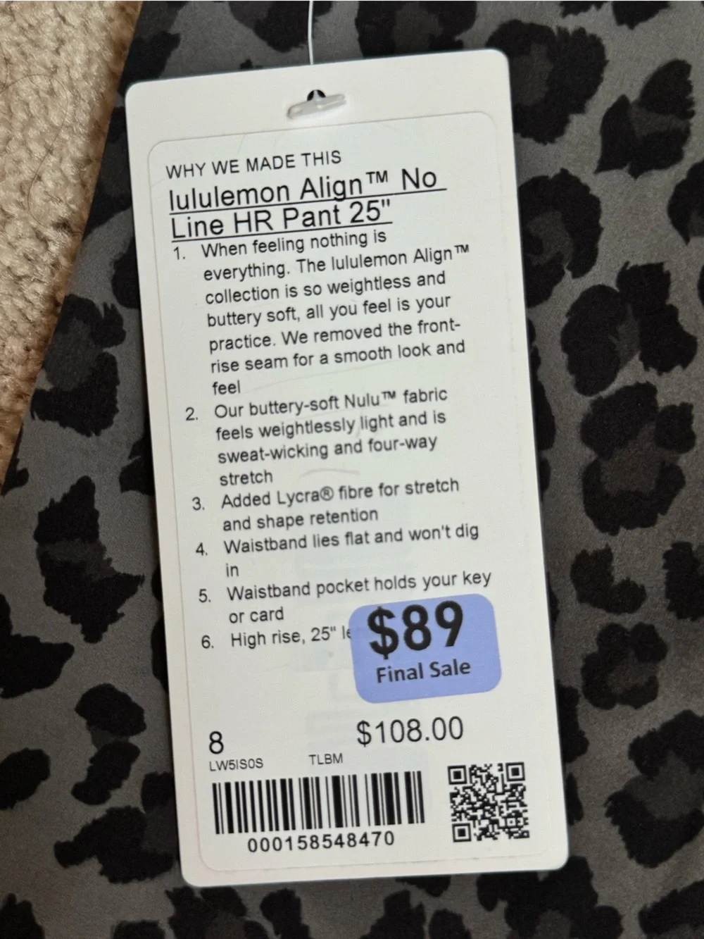 🖤 lululemon Align™ High-Rise Pant 25” Size 8